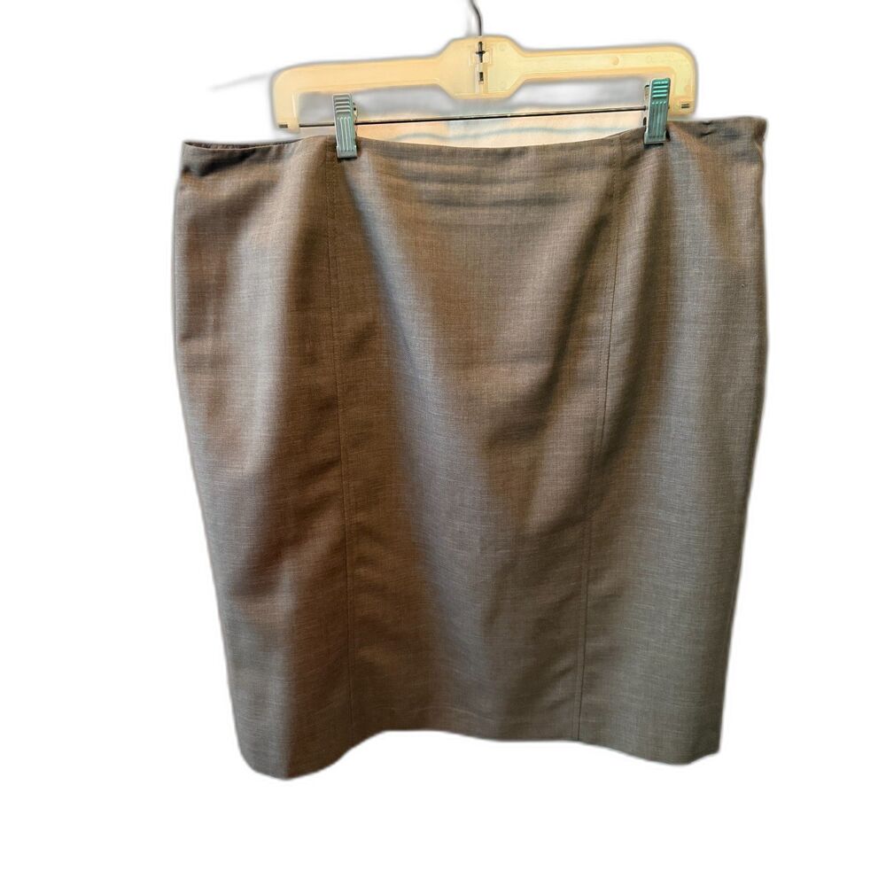 Kasper Gray Pencil Skirt Size 18 Lined